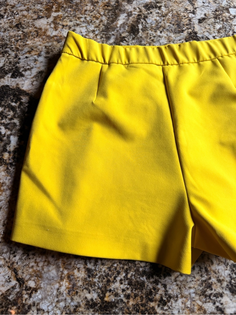 Zara Yellow Ruffle Skort, high waist, side zip, elastic back waist, CUTE! Size S - Picture 7 of 13